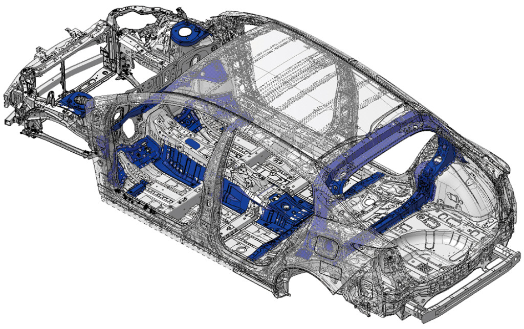 On Tuesday, the automaker revealed diagrams of the 2016 Prius, initially unveiled in a Sept. 8 Las Vegas event streamed live on YouTube. (For a lighter take on the party, check out this column.) However, it seems that the red (and possibly also the blue) Prius sections depicted are the "high-tensile strength steel" referenced in Toyota's Tuesday news release. (Provided by Toyota)