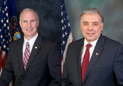 Pennsylvania state Reps. Tom Murt, left, and Mike Tobash, both Republicans. (Provided by Pennsylvania Legislature)