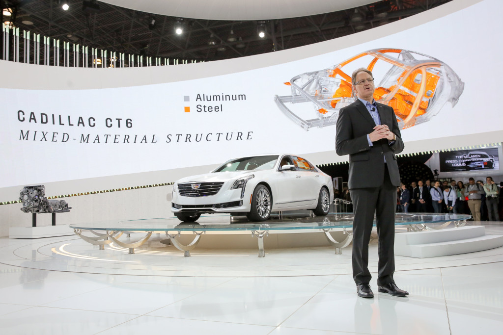 Cadillac President Johan de Nysschen promotes Cadillac CT6 April 1 at the New York International Auto Show (Mike Appleton for Cadillac/"© General Motors.)