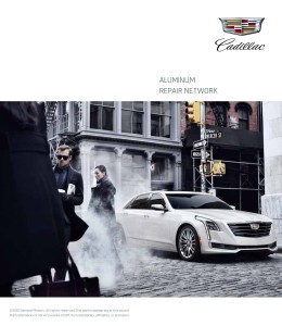 "In the event of a collision, you will have all the support you need to get your vehicle to a Cadillac dealer," a Cadillac brochure for CT6 customers states. "With OnStar service or Roadside Assistance, we will help you in finding the nearest Cadillac Aluminum Repair Network facility." (Provided by Cadillac)