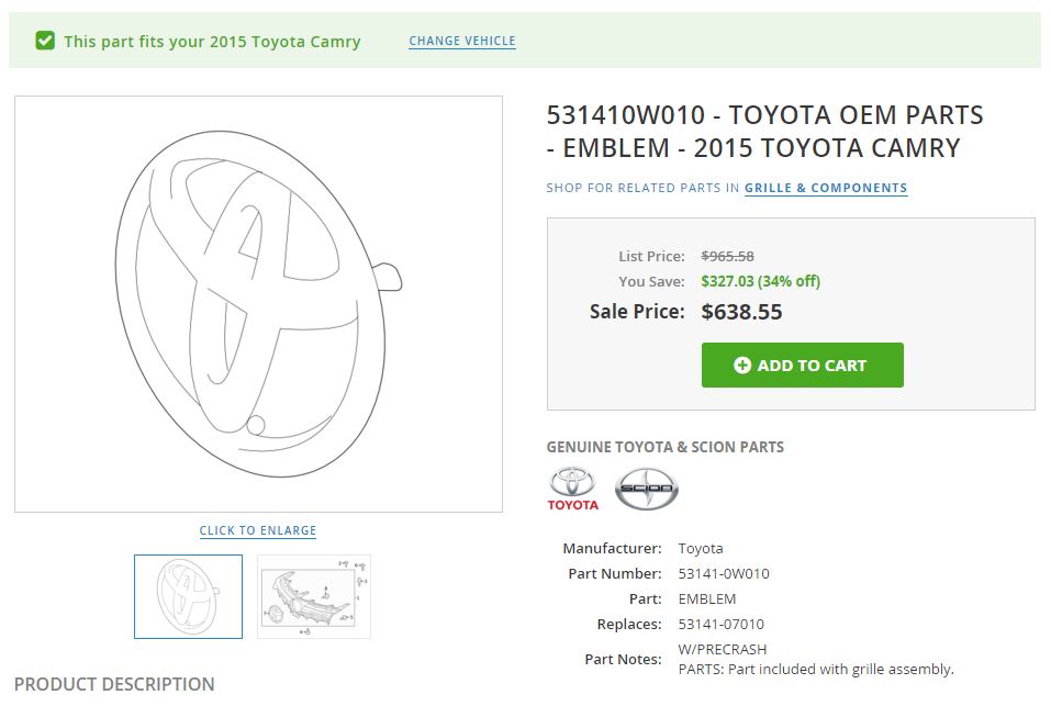 2015 camry emblem technology package