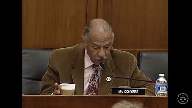 U.S. Rep. John Conyers, D-Mich., seen here in a screenshot from subcommittee video, speaks Feb. 2, 2016, during the Courts, Intellectual Property, and the Internet Subcommittee of the House Judiciary Committee hearing on the PARTS Act. (Screenshot from House subcommittee video on YouTube)