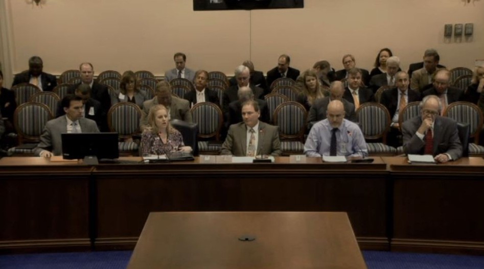 Supporters of Maryland House Bill 1258 appear at a hearing about the bill March 10. (Screenshot from Maryland House video) 