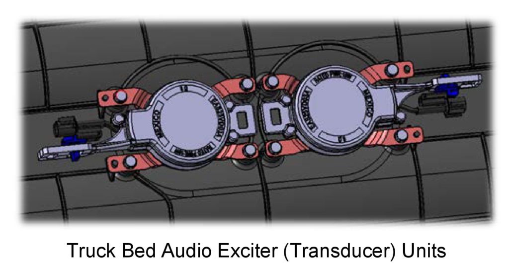 A diagram of exciters on the 2017 Honda Ridgeline is shown in this June 2016 Honda Body Repair News. (Provided by Honda)