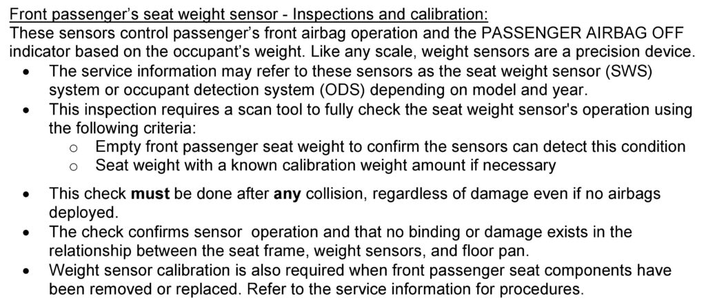 honda passenger scan tight