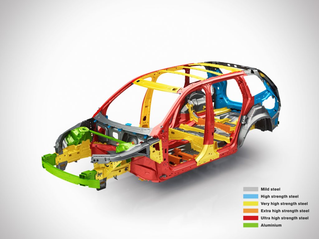 Hot formed steel makes up about 40 percent of the Volvo XC90 body weight, Volvo has estimated. (Provided by Volvo)