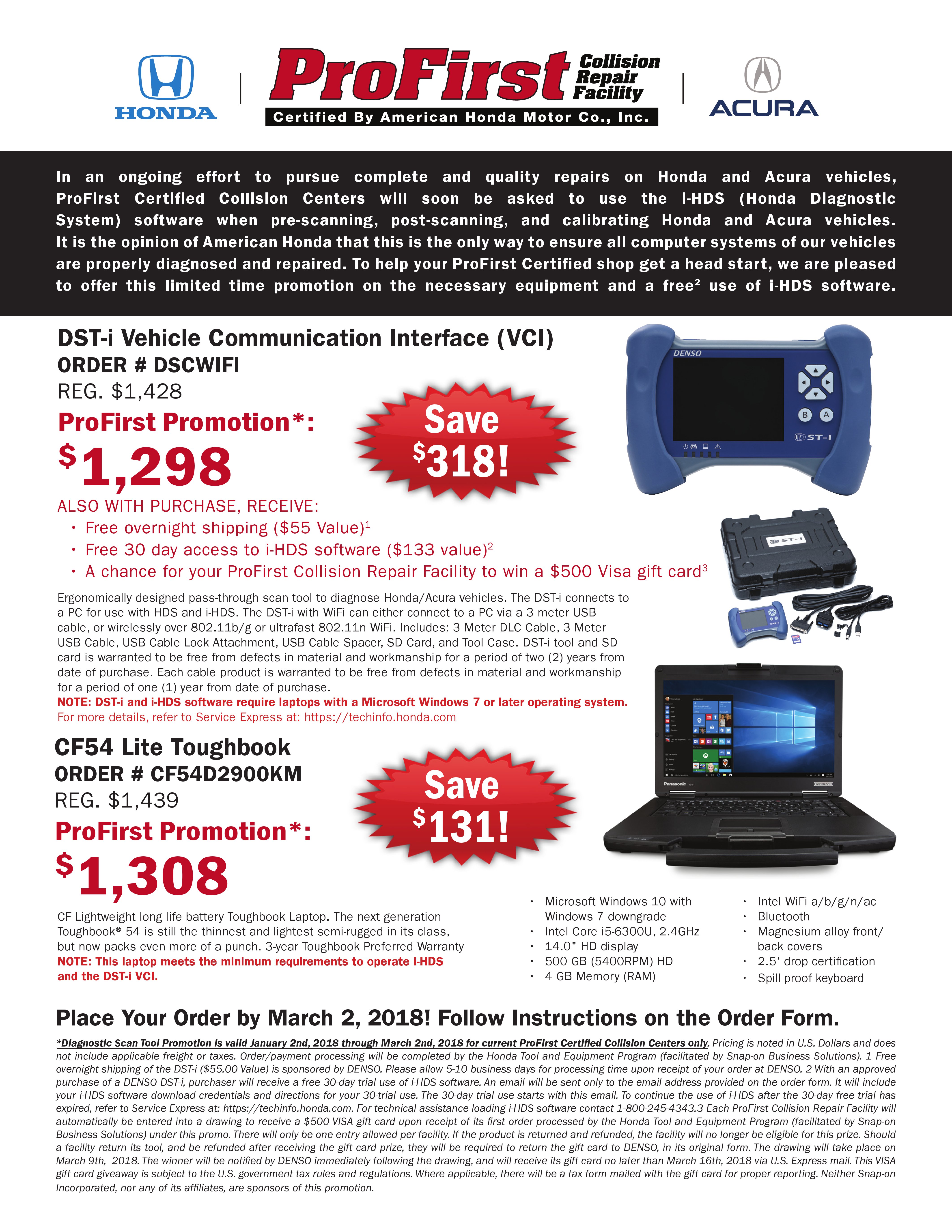 Honda: ProFirst shops must use OEM i-HDS scan software or sublet