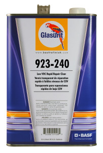 Glasurit 923-240 low-VOC Rapid Repair Clear is shown here. (Provided by BASF)
