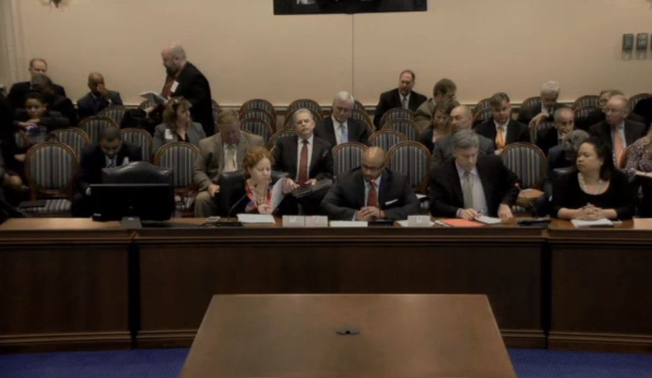 A panel of representatives from the insurance industry offered opposition to Maryland House Bill 1258 on March 10. (Screenshot from Maryland House video)