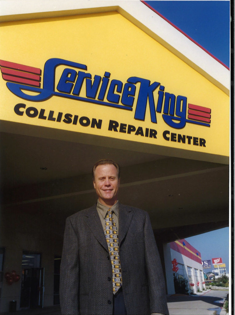 Service King founder Eddie Lennox poses outside of the multi-store operator's headquarters in Texas. (Provided by Service King)