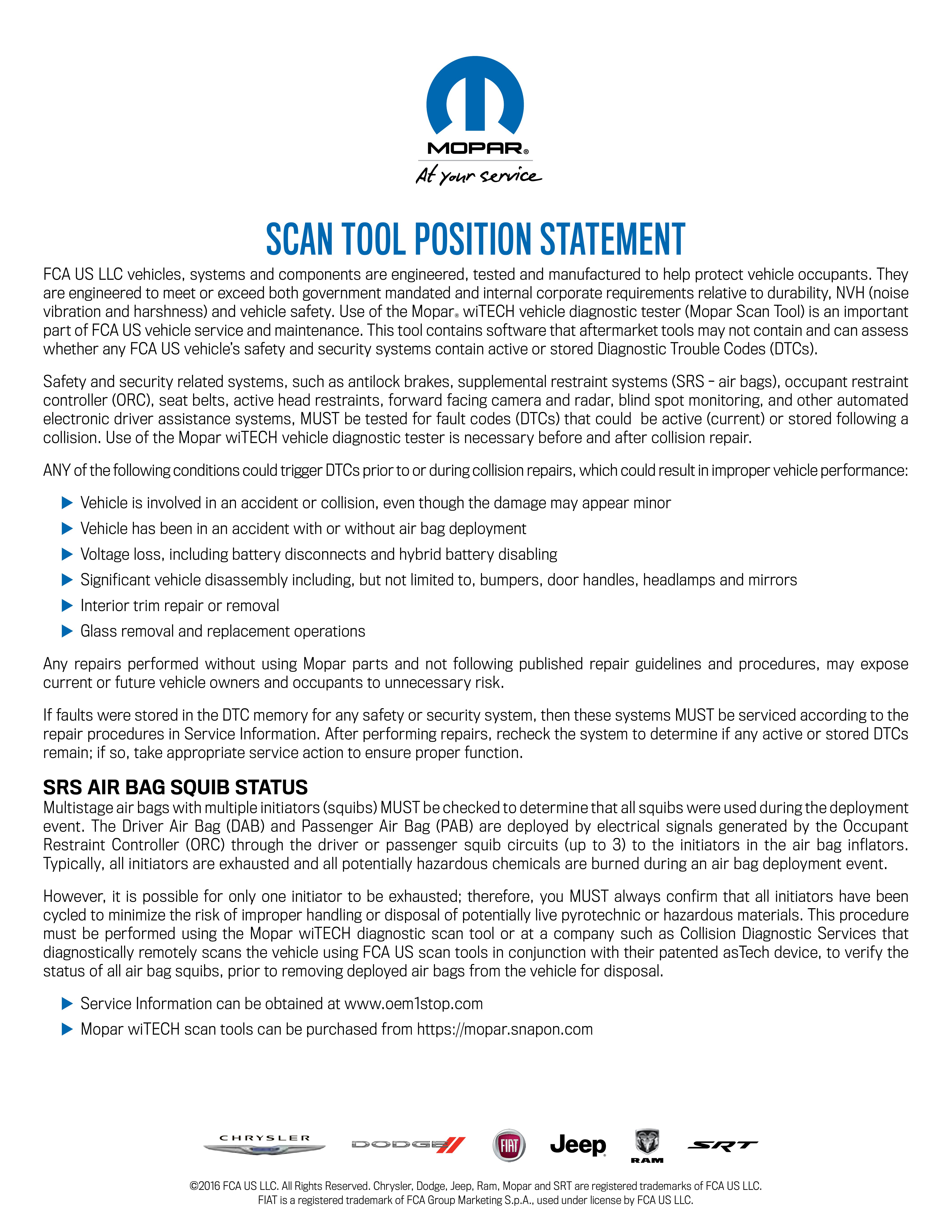 Mopar Scan Tool PositionStatement-ScannerUse_v01r02