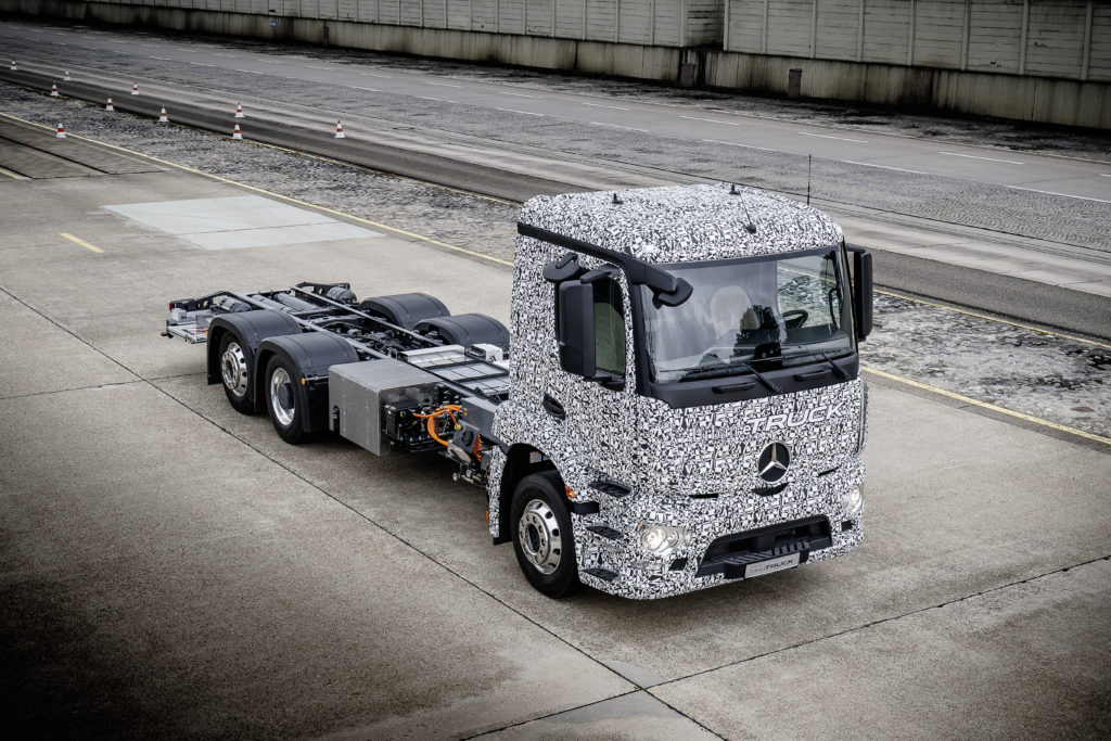 Daimler announced Wednesday a fully electric Mercedes Urban eTruck which could hit markets as by early next decade. (Provided by Daimler)