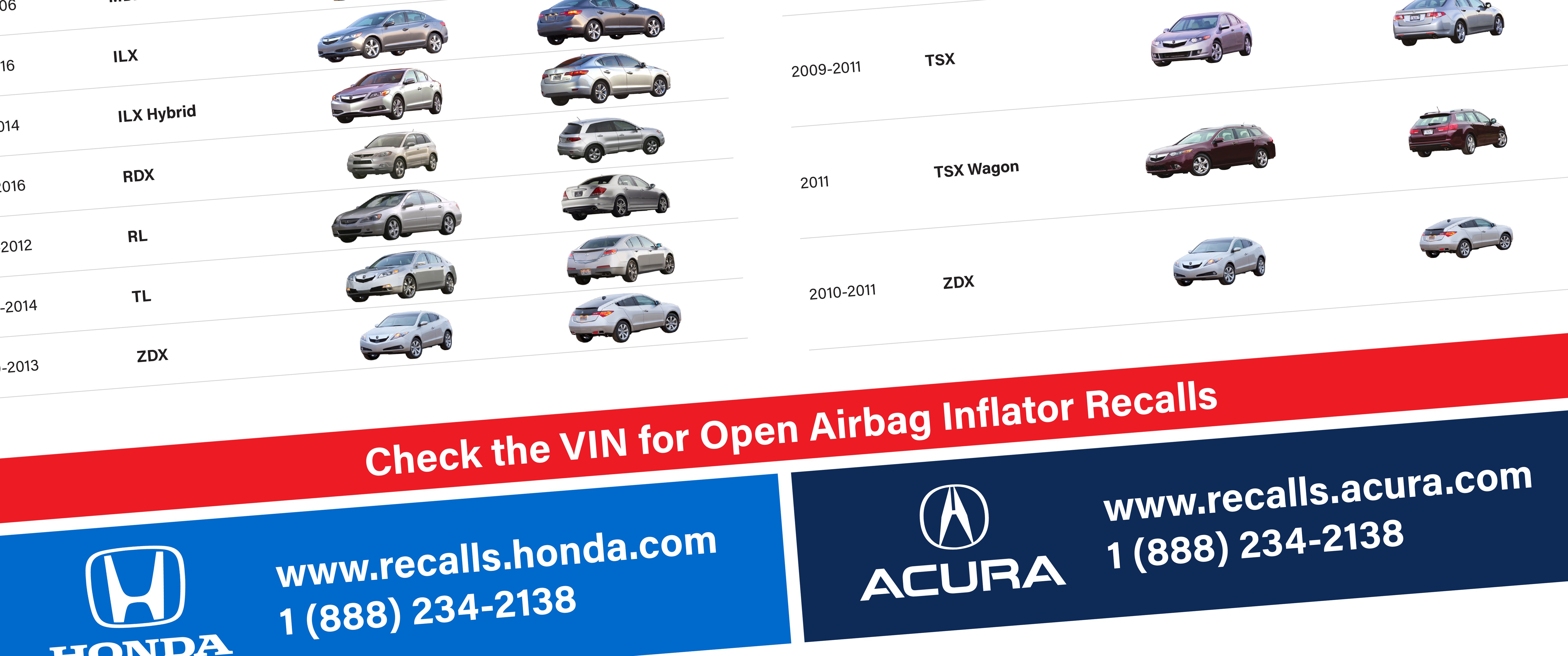 Honda urges all auto repairers to check VINs for Takata airbag recalls