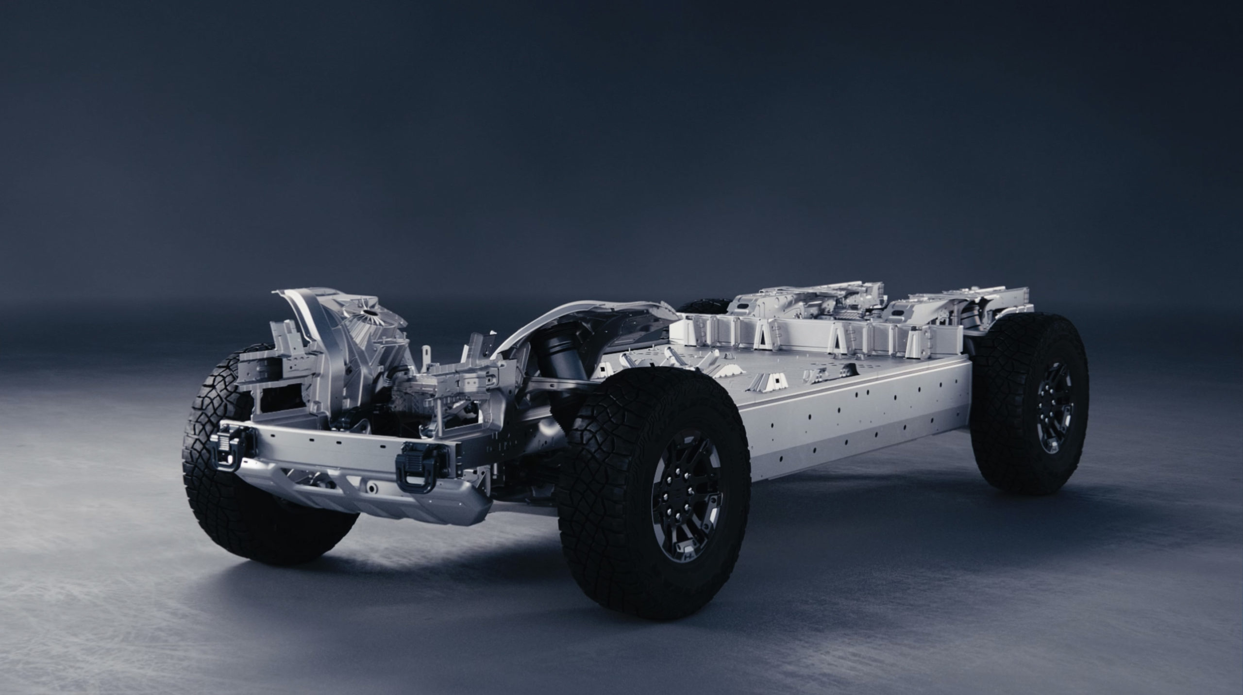 Electric 2022 GMC HUMMER Edition 1 structure relies on battery pack instead of traditional frame rails